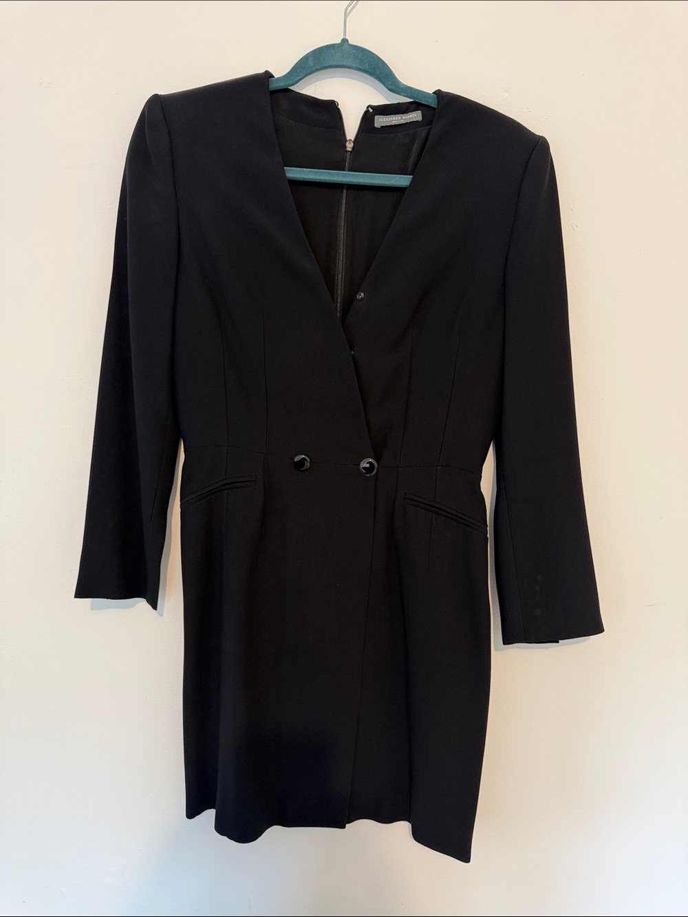 Alexander McQueen Black Long Blazer Dress